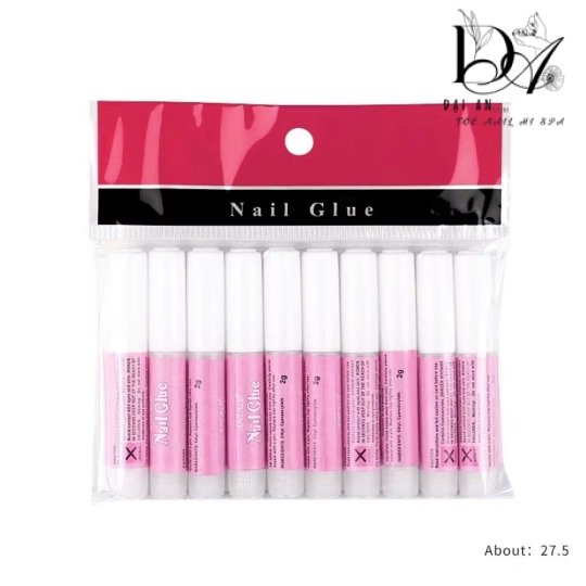 Set 10 tuýp keo dán móng giả Nail Glue chính hãng (loại tuýp nhỏ 2g tiện lợi)