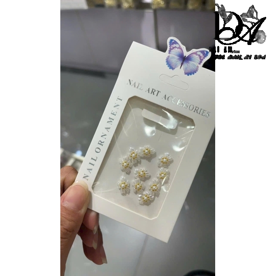 Sét Hoa ngọc trai 10 cái trang trí móng.