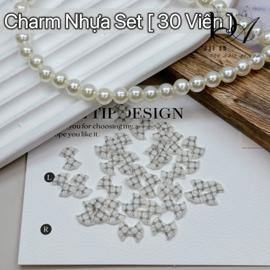 charm nhựa set 50 viên