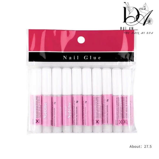 Set 10 tuýp keo dán móng giả Nail Glue chính hãng (loại tuýp nhỏ 2g tiện lợi)